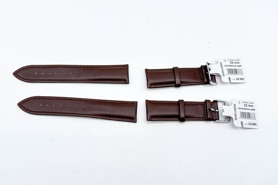 2 Leder Uhrenarmbänder Diadoro, glatt